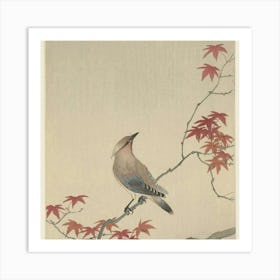 Bird Perched On A Branch 4 Art Print