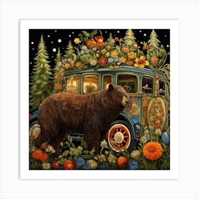 Bear In The Woods Art Print