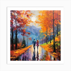 Autumn Walk Art Print