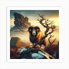 Sheep On The Moors Art Print