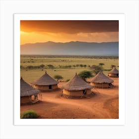 Desert Village Art Print