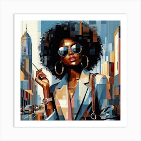 Afro Chick Art Print