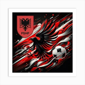 Albania National Football Team Logo Wall Art 22 Art Print