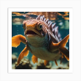 Fish Under Water Art Print