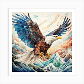 Eagle In Flight 3 Art Print