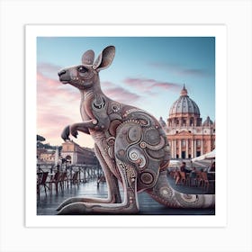 Kangaroo in Rome 1 Art Print