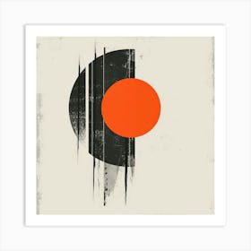 Circle With An Orange Dot Art Print