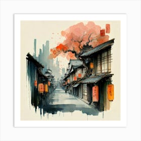 Asian Street 1 Art Print