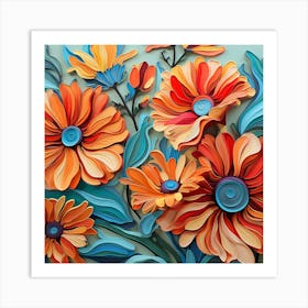 Paper Flowers 13 Art Print