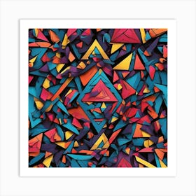 Abstract Triangles Art Print