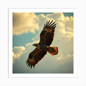 Eagle In Flight Art Print