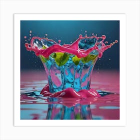 Splashing Water 6 Art Print