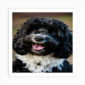 Black Poodle Art Print