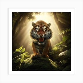 Tiger In The Jungle Art Print