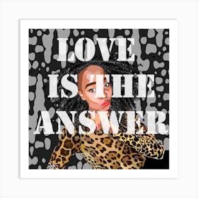 Love Is The Answer Square Art Print