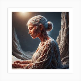 Woman Reading A Book Art Print