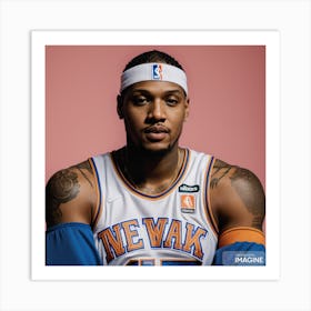 Carmelo Anthony AI Art Print