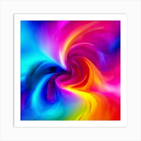 Color Brightness Vibrant Electric Power Gradient Vivid Intense Dynamic Radiant Glowing En (6) Art Print