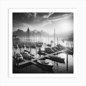 Switzerland At Sunrise Art Print