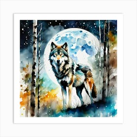 Wolf Painting 1 Art Print