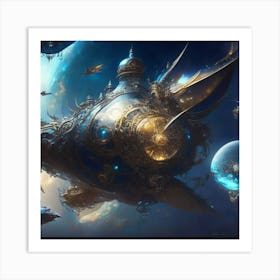 Spaceship 5 Art Print