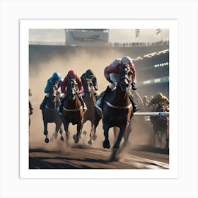 Horse Race 19 Art Print