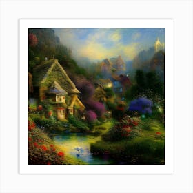 Fairy Village Art Print
