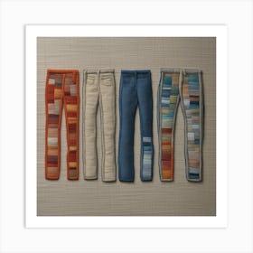 Four Pairs Of Pants Art Print