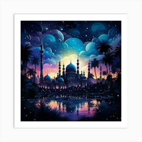 Islamic Night Sky 1 Art Print