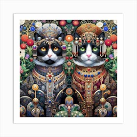 The Majestic Cats 18 Art Print