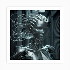 Cyborg Woman Art Print