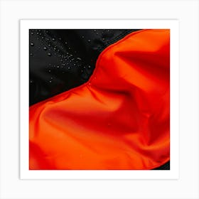 Black And Orange Jacket Art Print