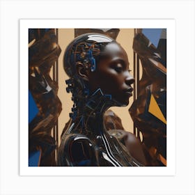 Futuristic Woman 41 Art Print