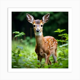 Fawn In The Forest 1 Art Print