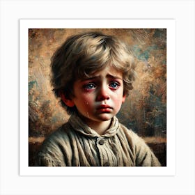 Boy Crying2 Art Print