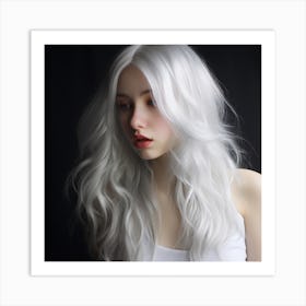 White hair Art Print