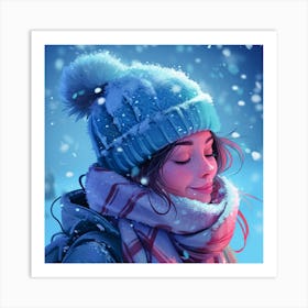 Winter Girl Art Print