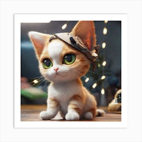 Cute Cat Art Print