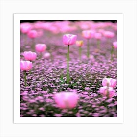 Pink Tulips 1 Art Print