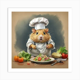 Chef Hamster 13 Art Print