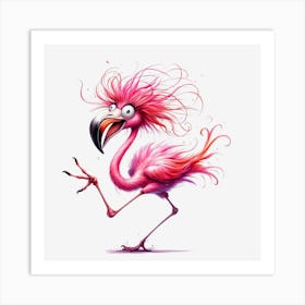 Pink Flamingo Art Print