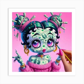 Money Doll Betty Boop Art Print