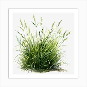 Watercolor-Spring-Grass-Clipart.23 Art Print