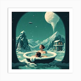 Bathing In The Snow Art Print