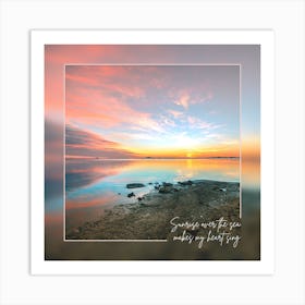 Sunset On The Beach Art Print