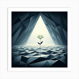 Flower In A Cave Art Print