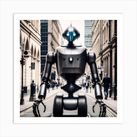 Robot In The City 35 Art Print