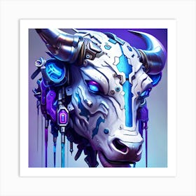 Bull Head Art Print