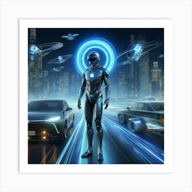 Futuristic Robot 146 Art Print