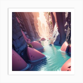 Pink Water Art Print